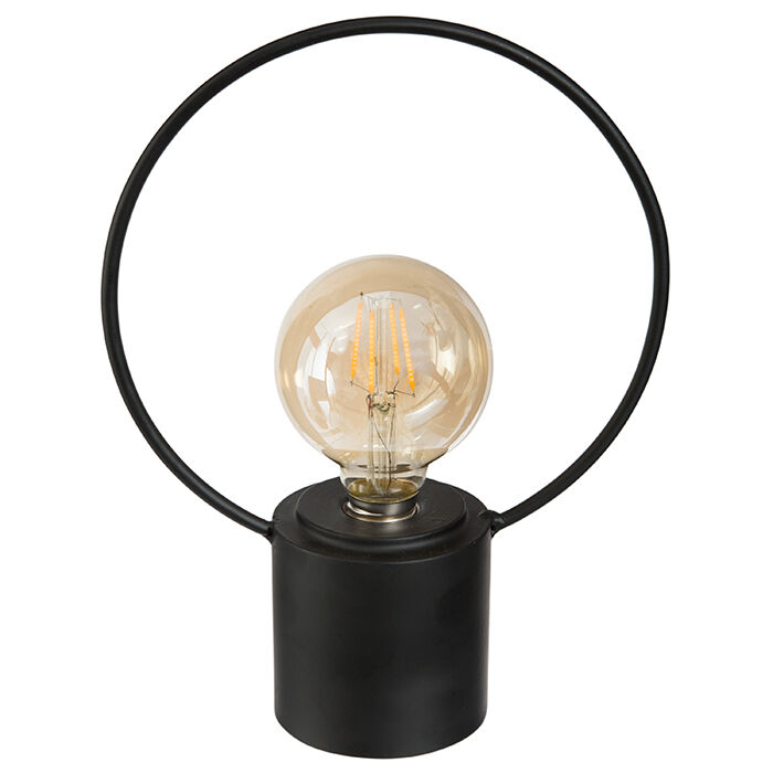 Candeeiro de mesa preto led, , large