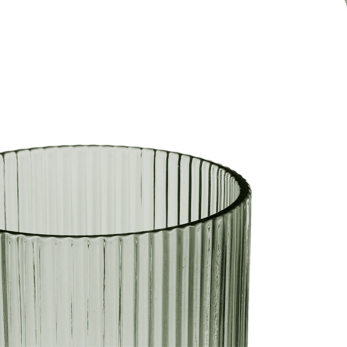 Copo de água riscas verde com pé 37cl, , large
