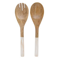 Set de 2 cubiertos AVA blanco de madera de mango