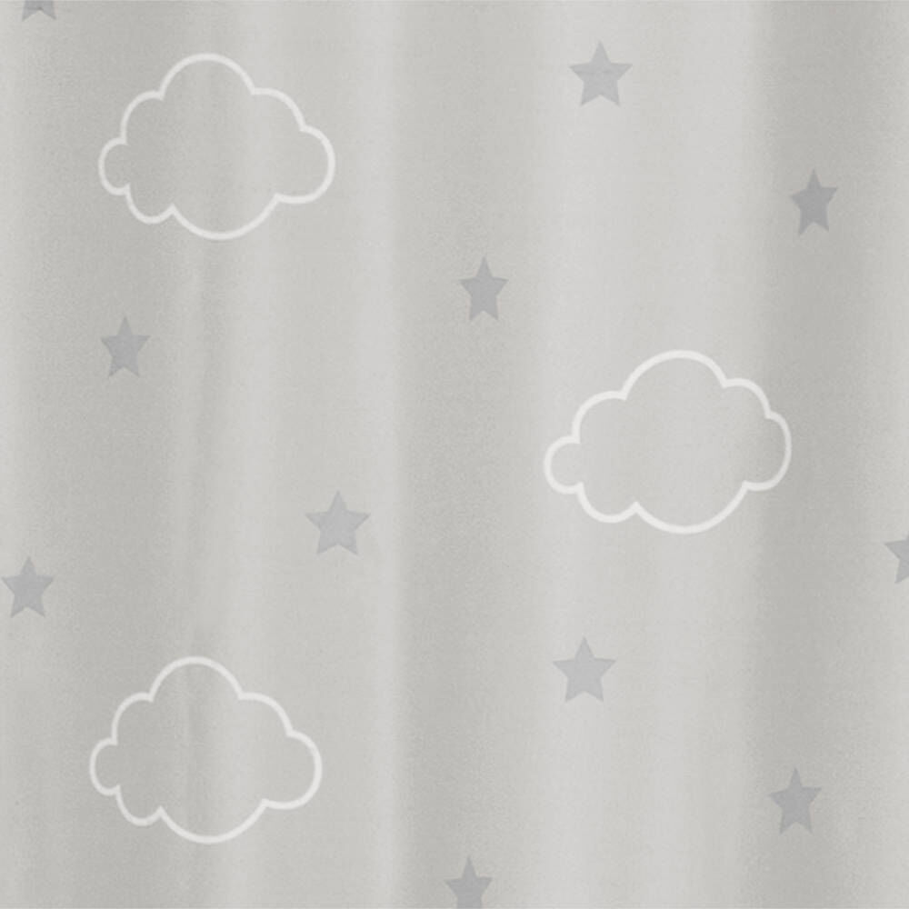 Cortina cinza fluorescente com nuvens 140x250cm, , large