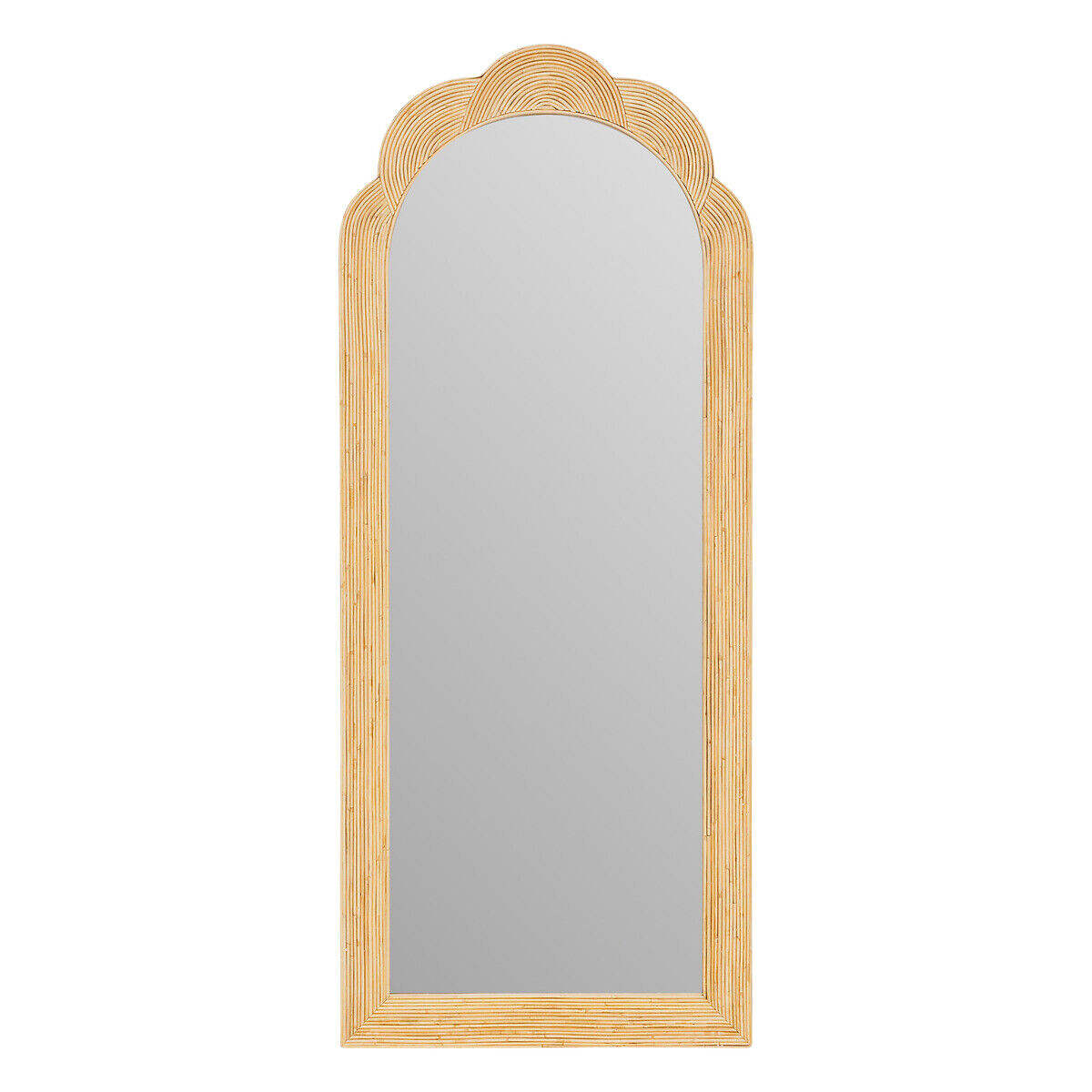 Espelho de parede ARCH bege em rattan 170cm, , large
