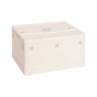 Caixa De Arrumação Dobrável Creme Com Tampa 27,5x47,5cm