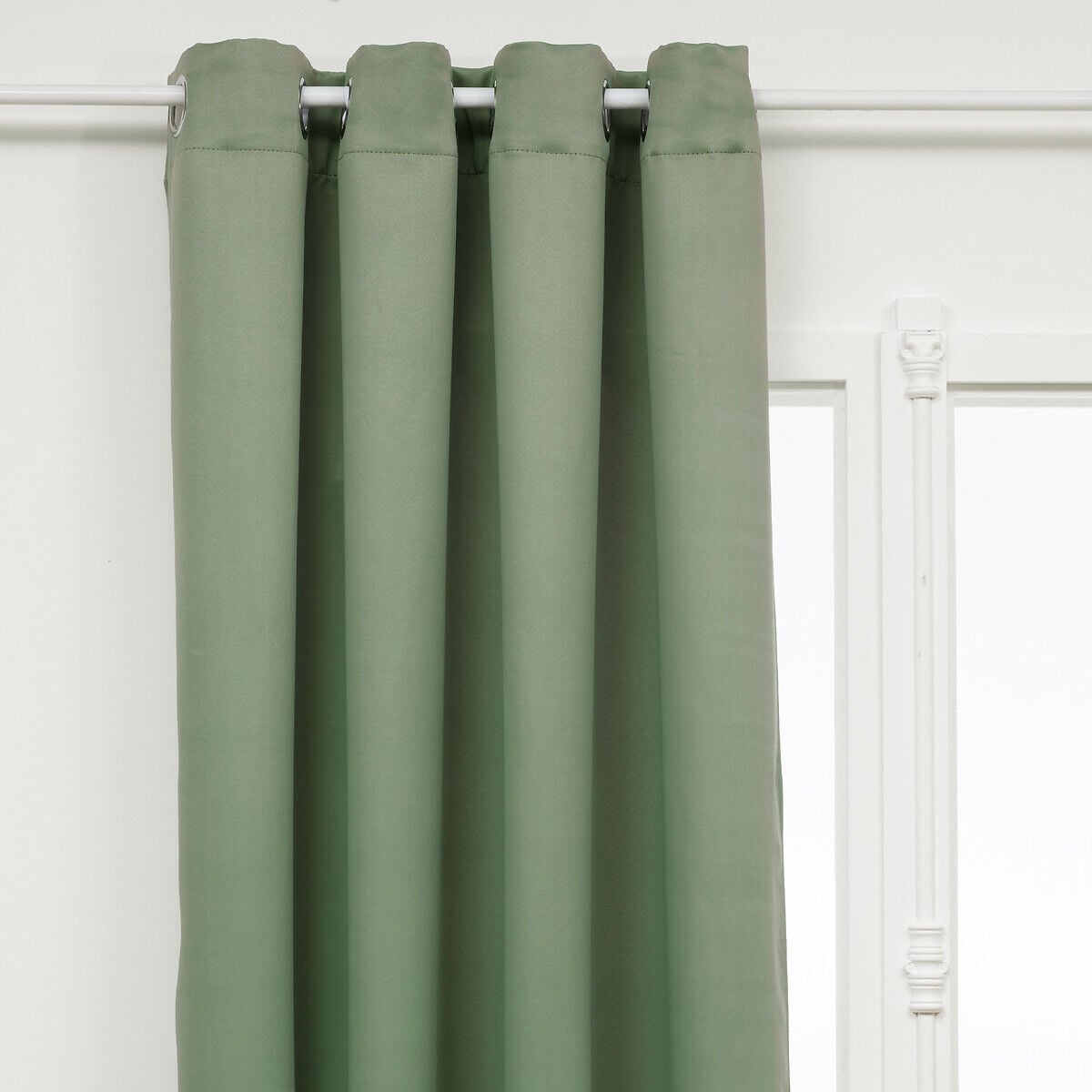 Conjunto de 2 cortinas opacas verde celadón 135x240cm, , large