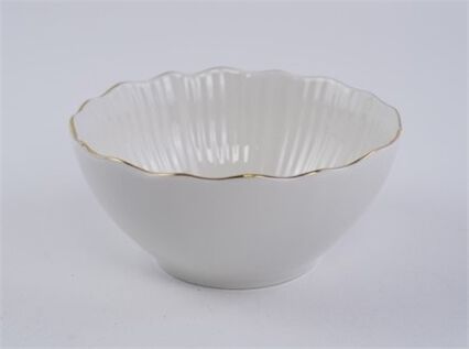 Taça AUBREY branca de grés 15cm, , large