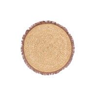 Mantel individual con flecos marr&oacute;n 38cm