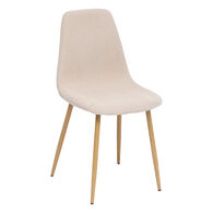 Silla ROKA beige de terciopelo
