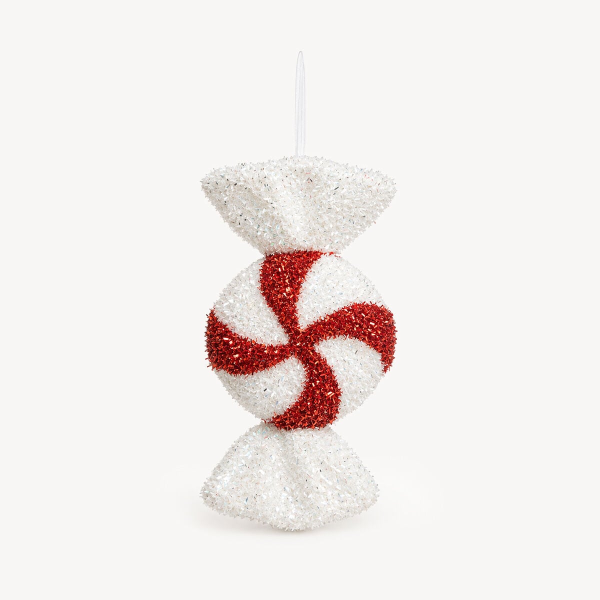 Pendurante em forma de rebuçado vermelho e branco 28cm, , large