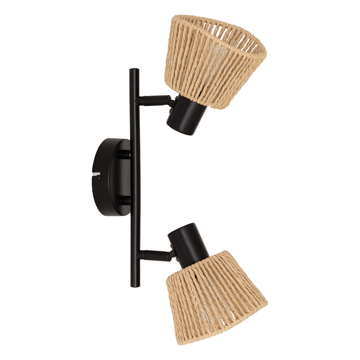 Candeeiro de teto MYHA bege em corda com 2 focos, , large