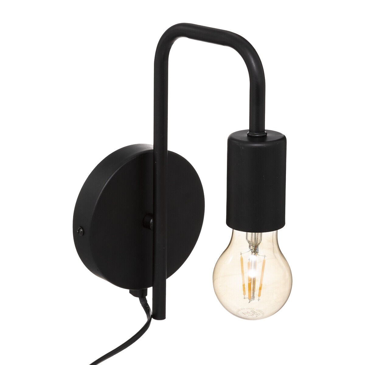 Wall light KELY black in metal, , large