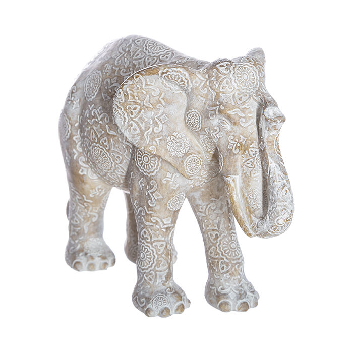 Decorative figurine elephant white, , large