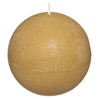 Vela Bola Rústica Amarela 10cm
