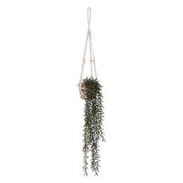 Vasinho suspenso em terracota com planta artificial, , large