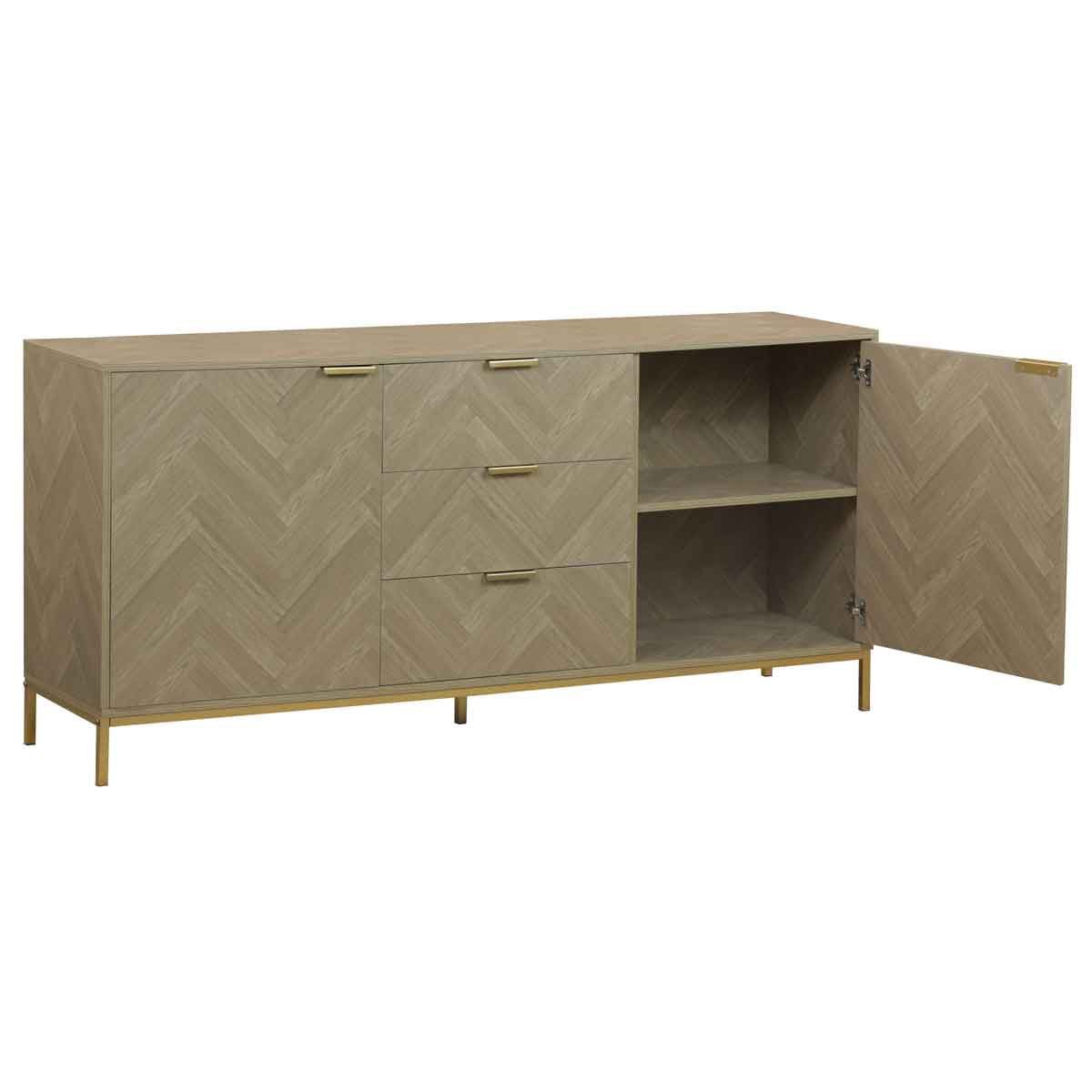 Aparador CHEVRON bege em mdf, , large