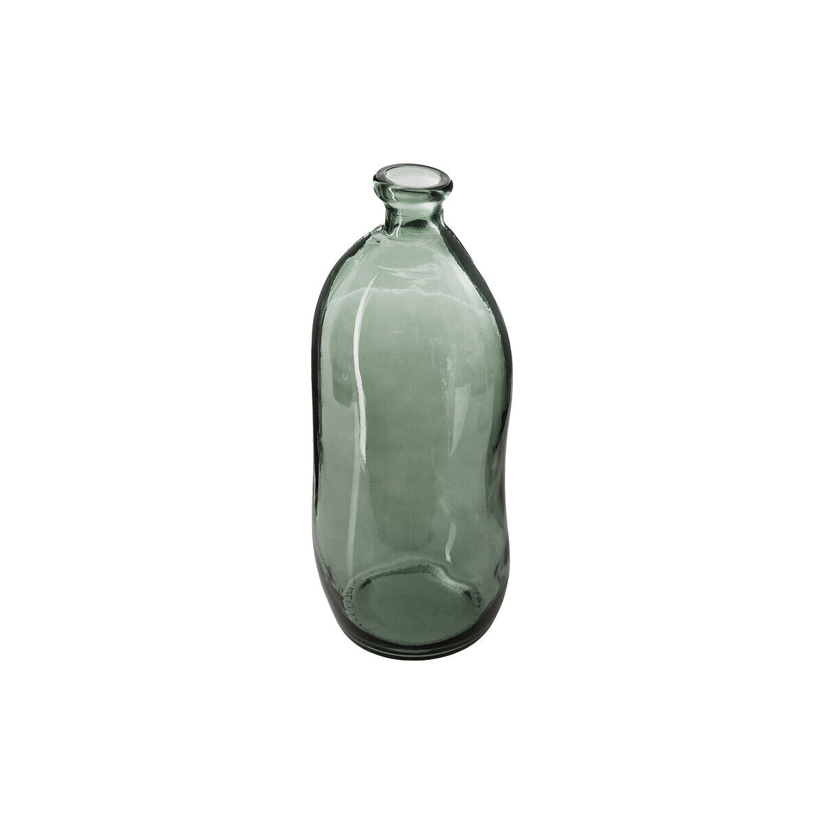 Vase ULY khaki green in recycled glass, , large