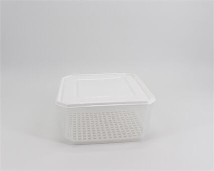 Square box beige with mesh, , large