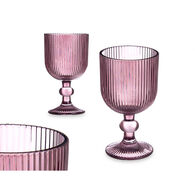 Copa De Vino Rayas Rosa Vidrio 26Cl
