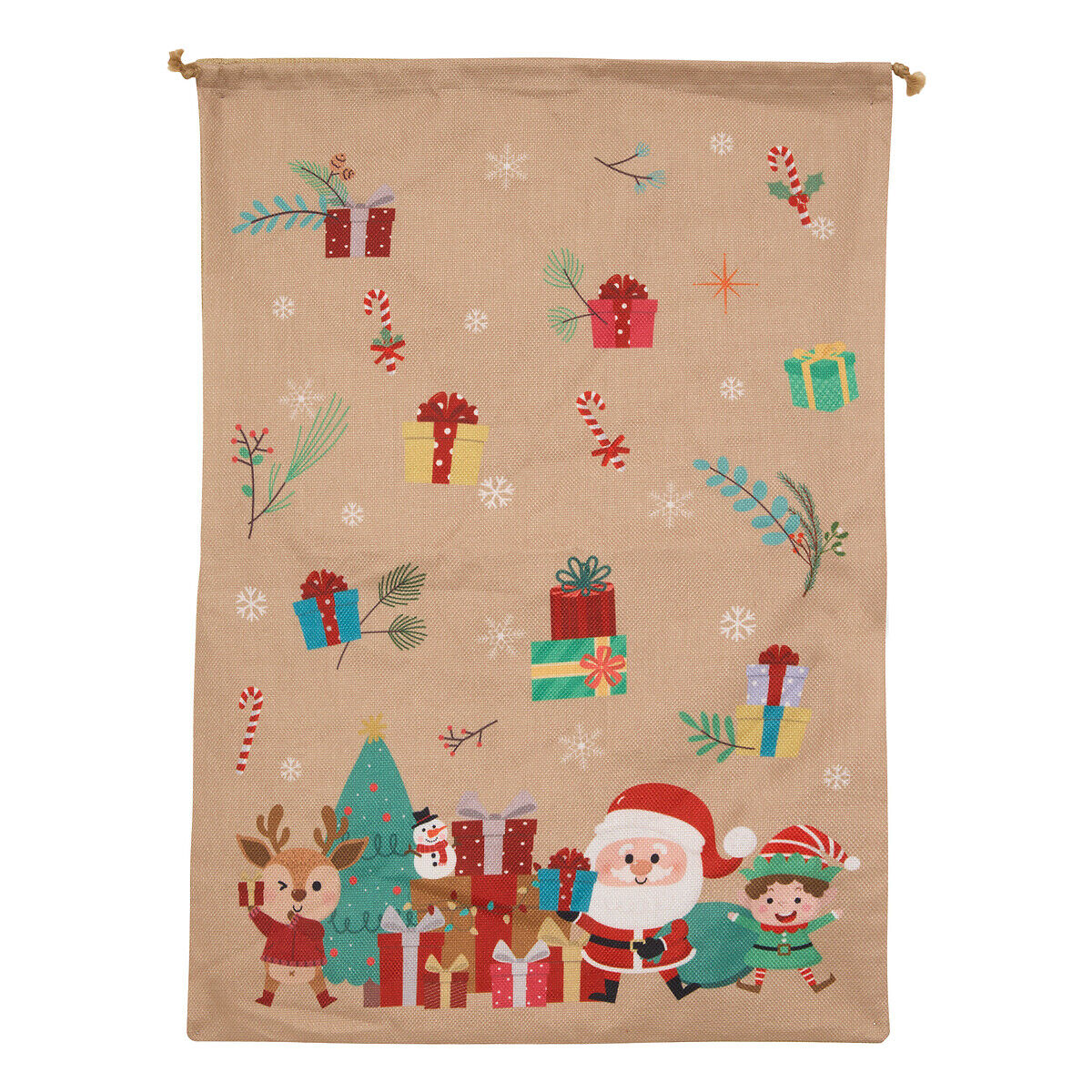 Saco para presentes com figuras natalicias 70cm, , large