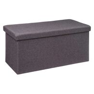 Puf De Almacenaje Gris Oscuro 76x37.5