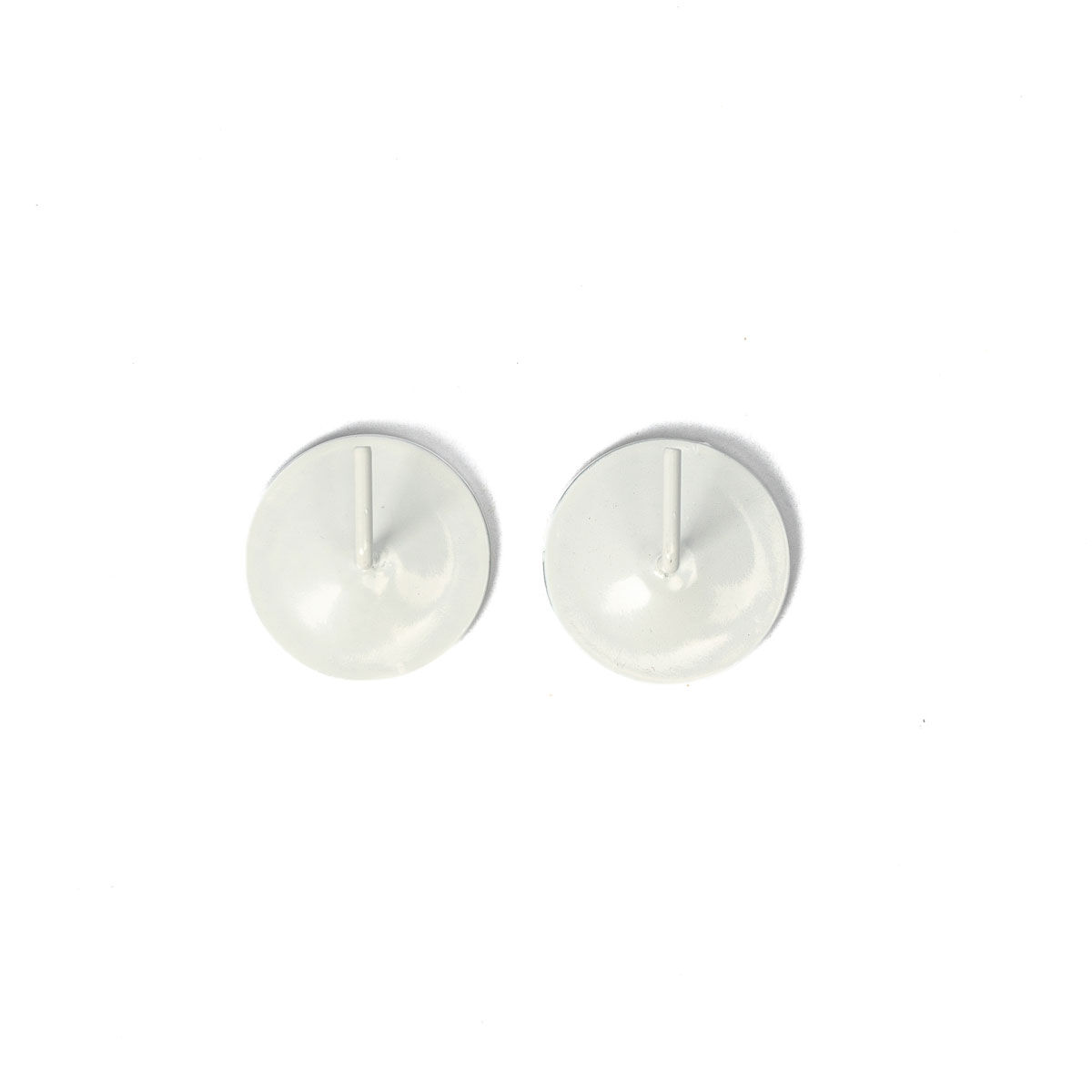 Conjunto de 2 suportes metálicos adesivos brancos, , large