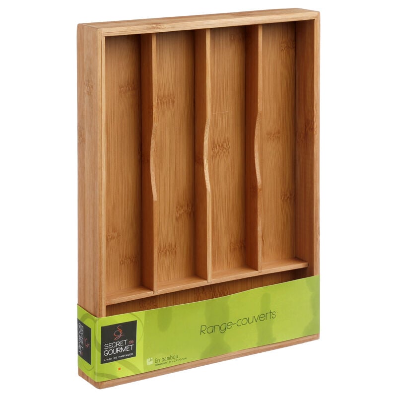 Tabuleiro para talheres em bambu, , large