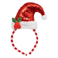 Diadema con Gorro de Pap&aacute; Noel con Lentejuelas 