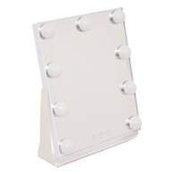Espejo wc blanco con luz led 32cm