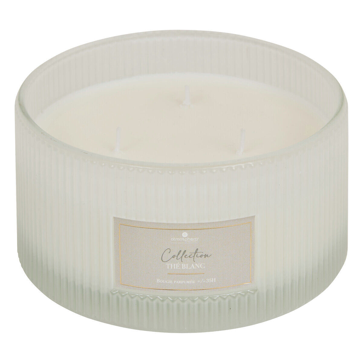 Scented candle ALBIE with glass holder white tea, , large