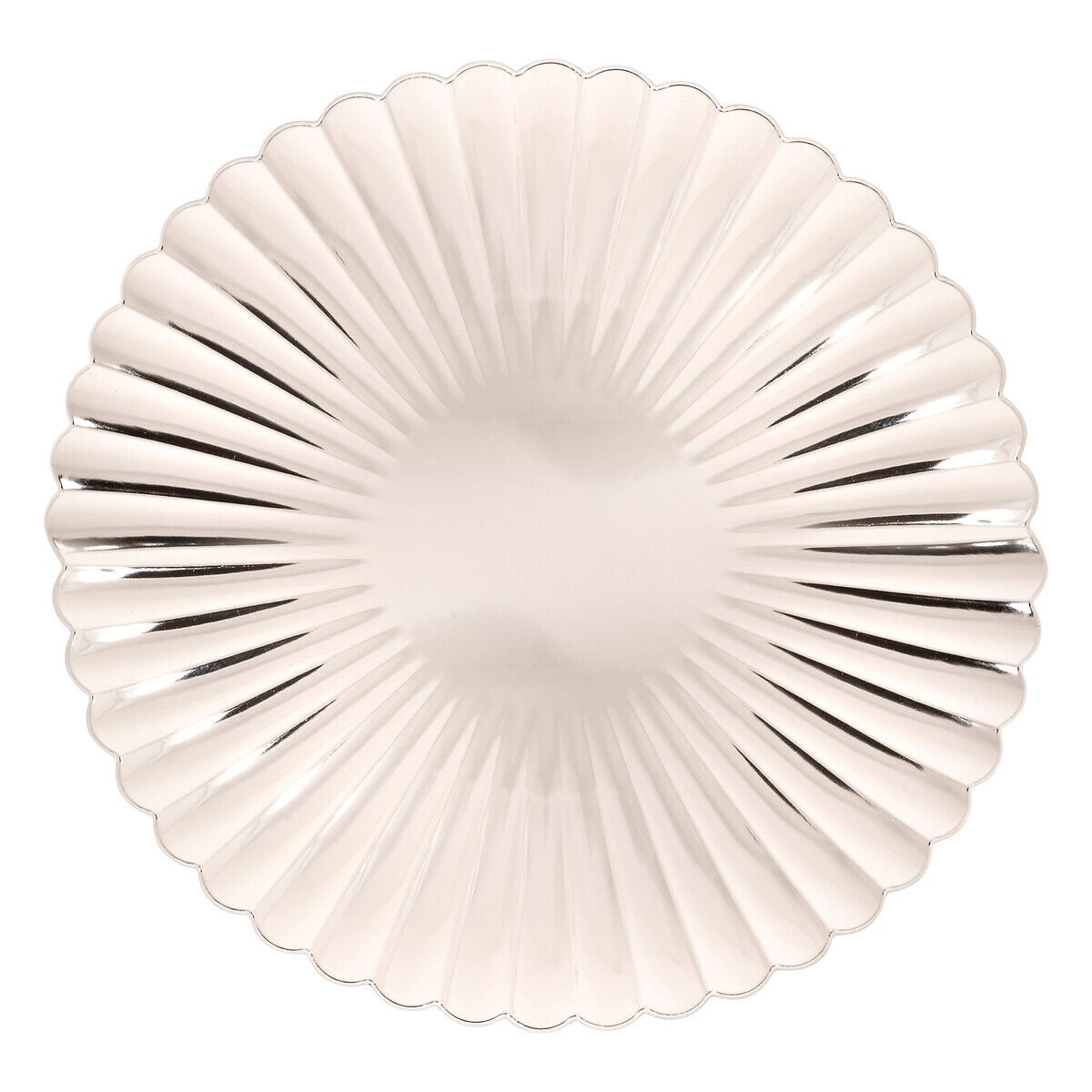 Prato marcador concha prateado 33cm, , large