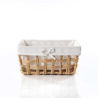 Cesta ba&ntilde;o natural y lino 20x28cm