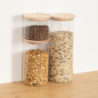 Set 3 tarros de vidrio con tapa de madera
