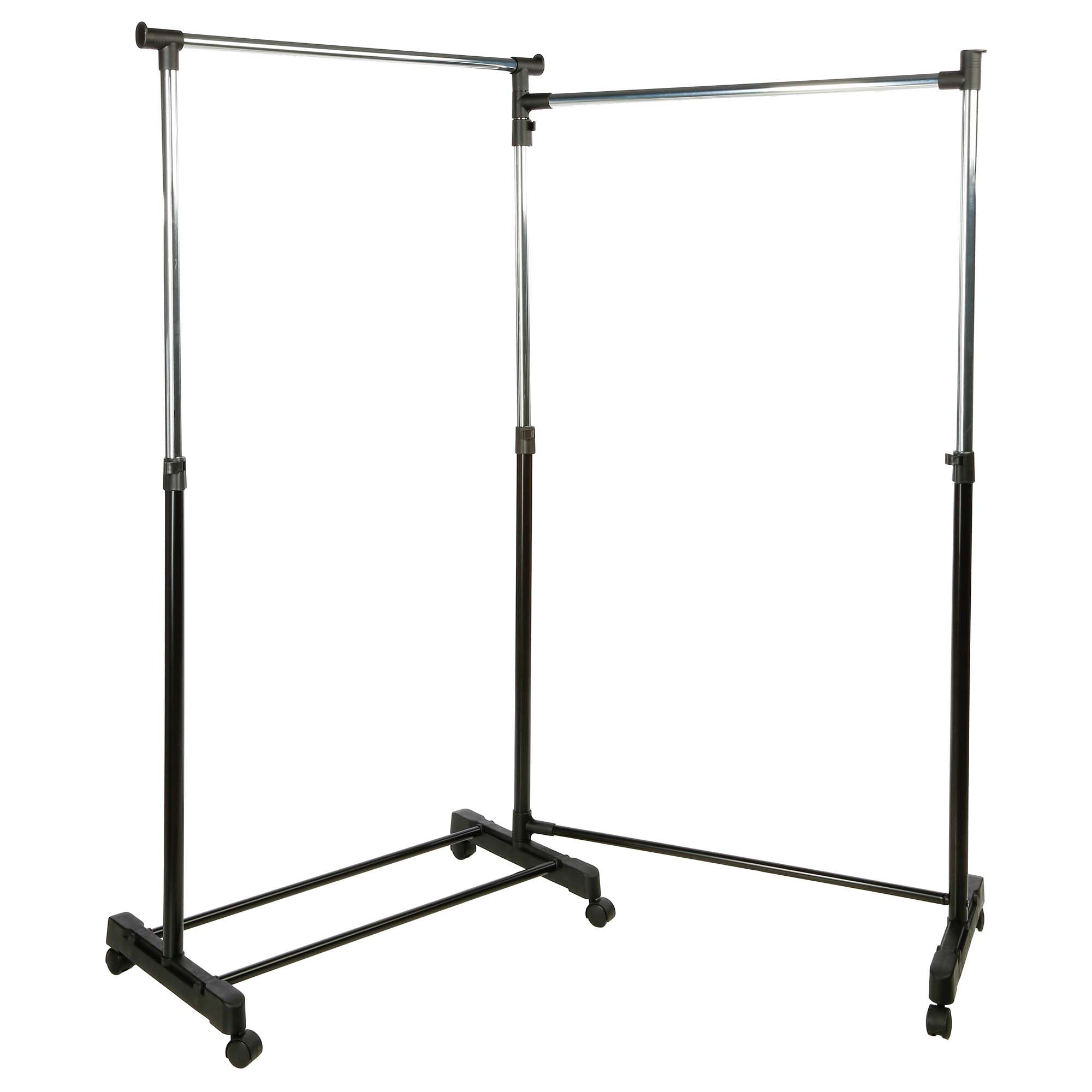 Suporte duplo de metal com 1 barra rotativa, , large