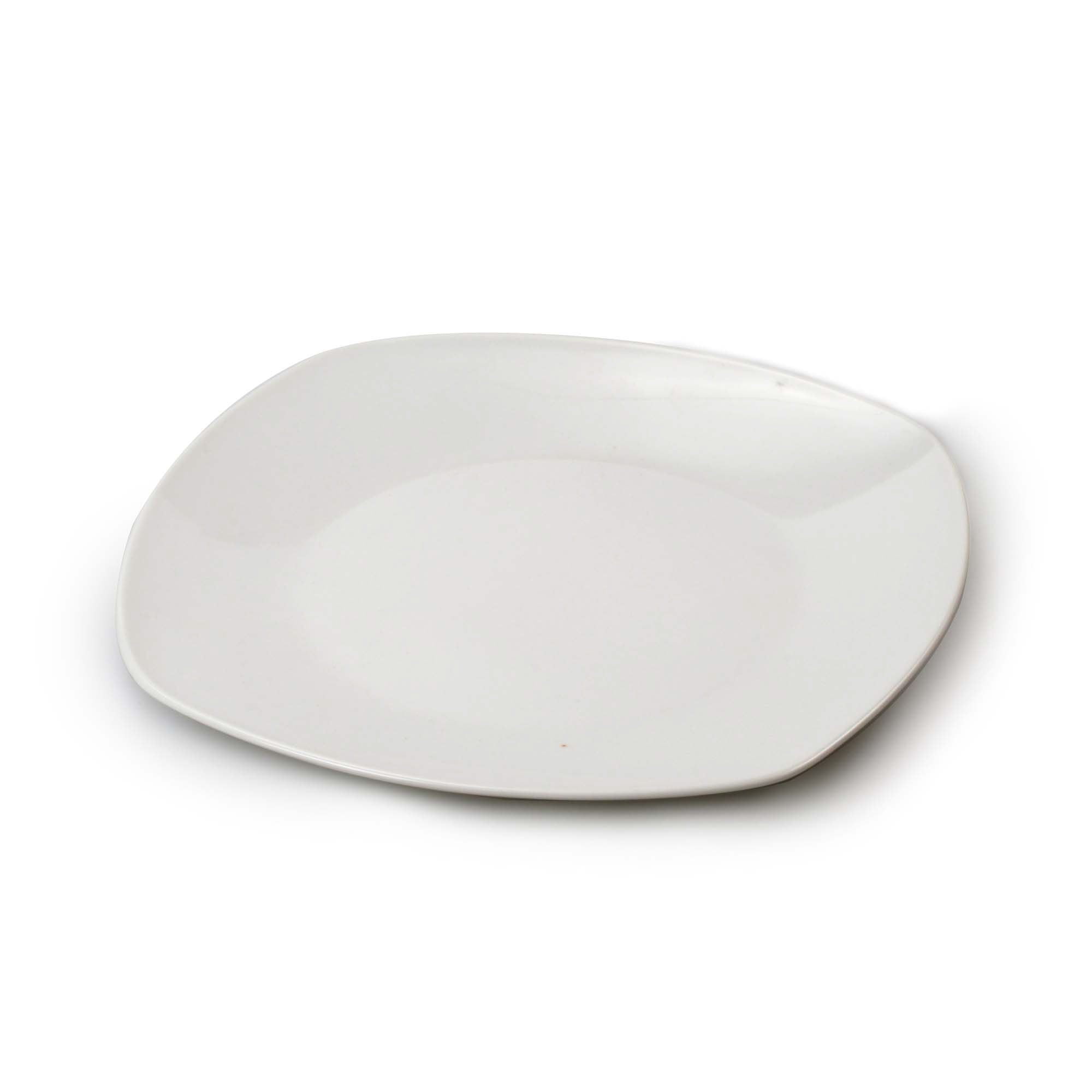 Prato raso branco quadrado em cerâmica, , large