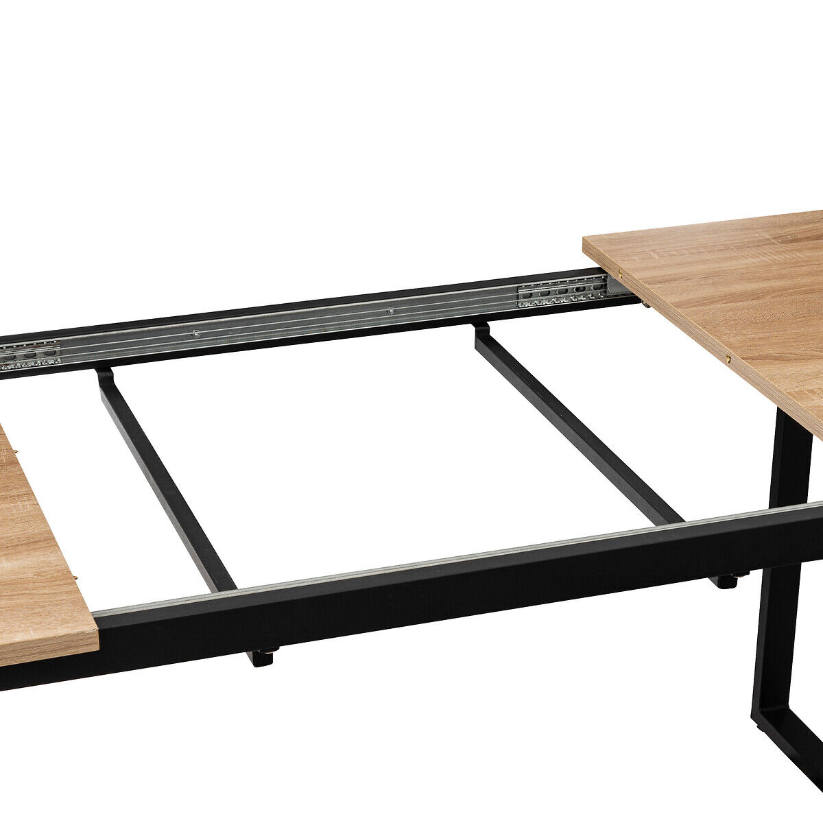 Mesa de jantar ALIAJ extensível em mdf e metal, , large