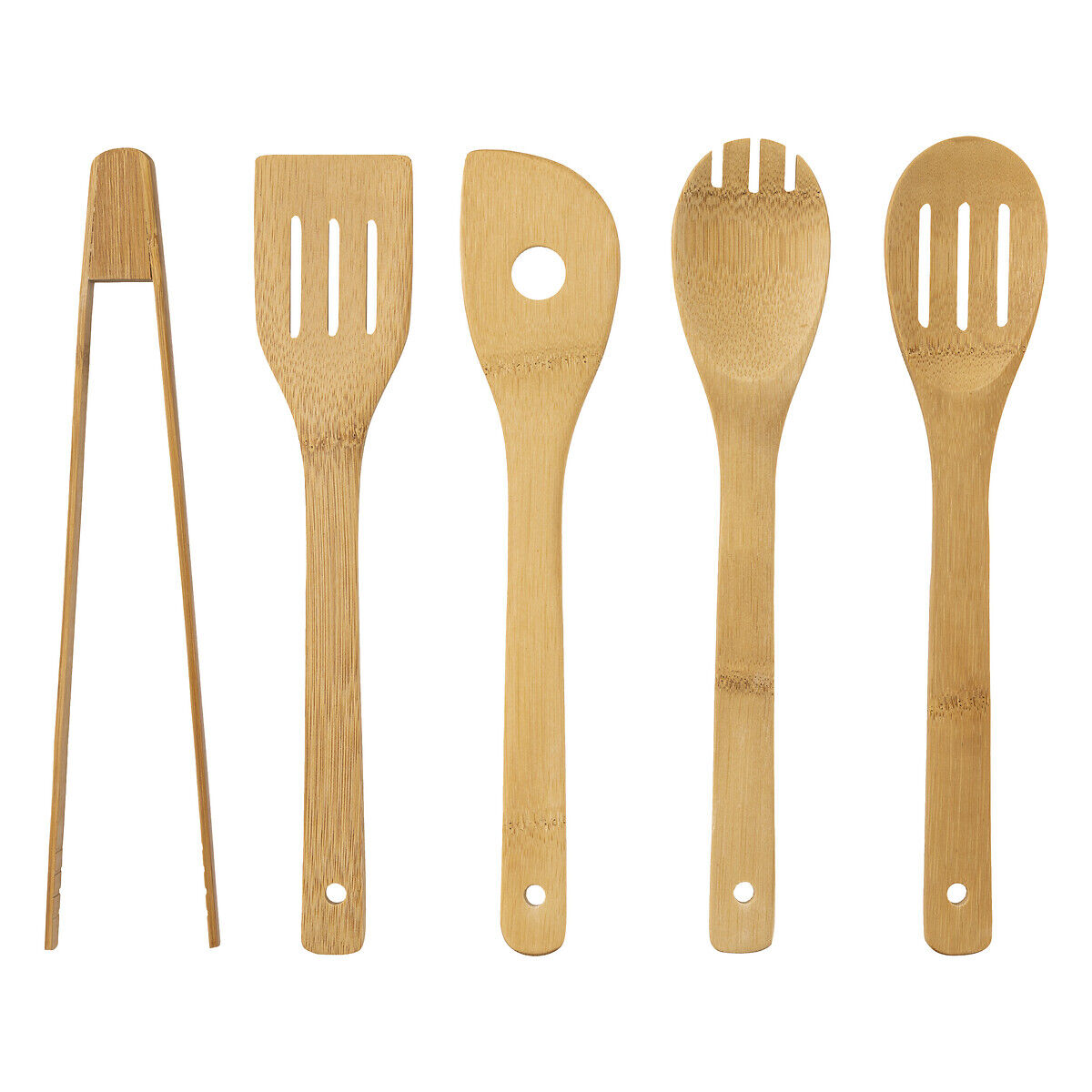 Conjunto de facas e utensílios com suporte em bambu, , large