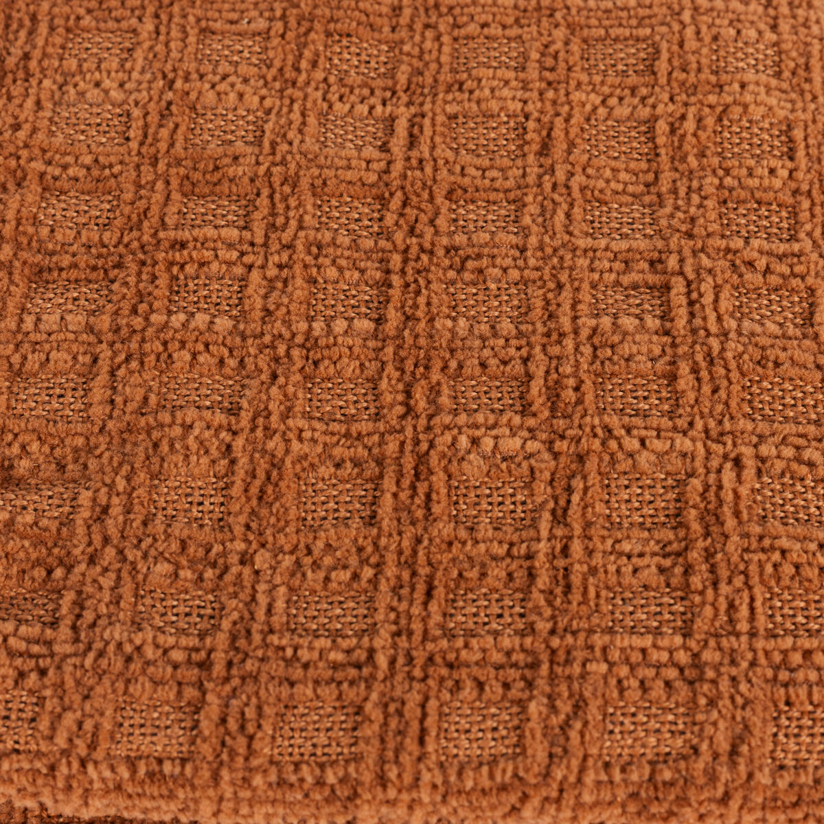 Manta TEJA terracota em algodão 125x160cm, , large
