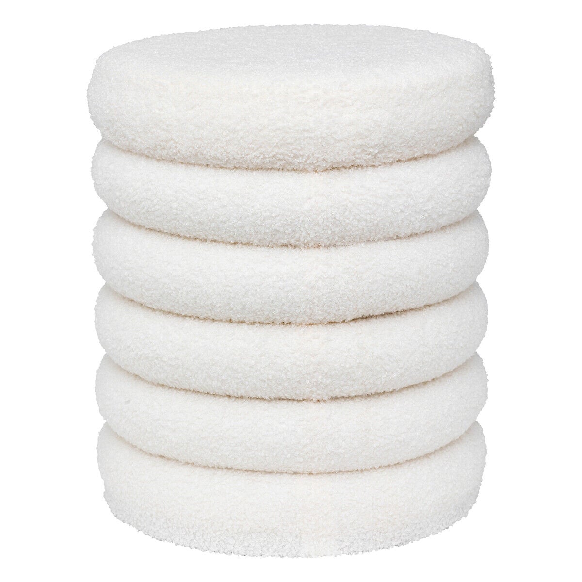Pufe em pelo branco, , large