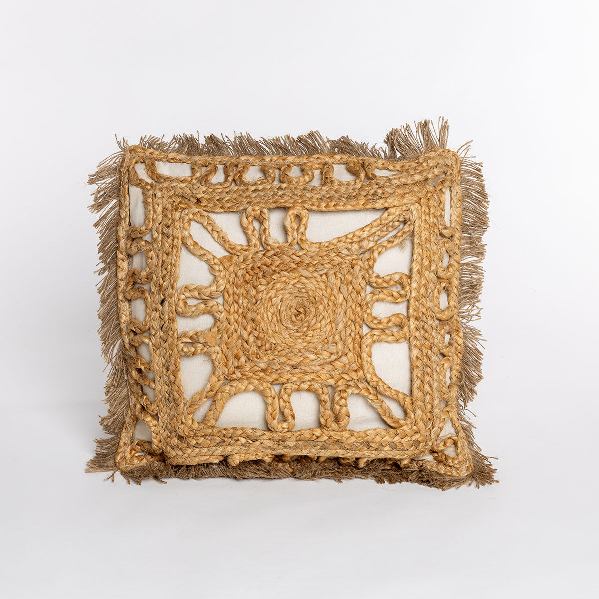 Almofada DELIJUTE bege em algodão 45x45cm, , large
