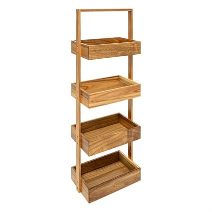 Móvel wc em madeira acácia 88cm, , large