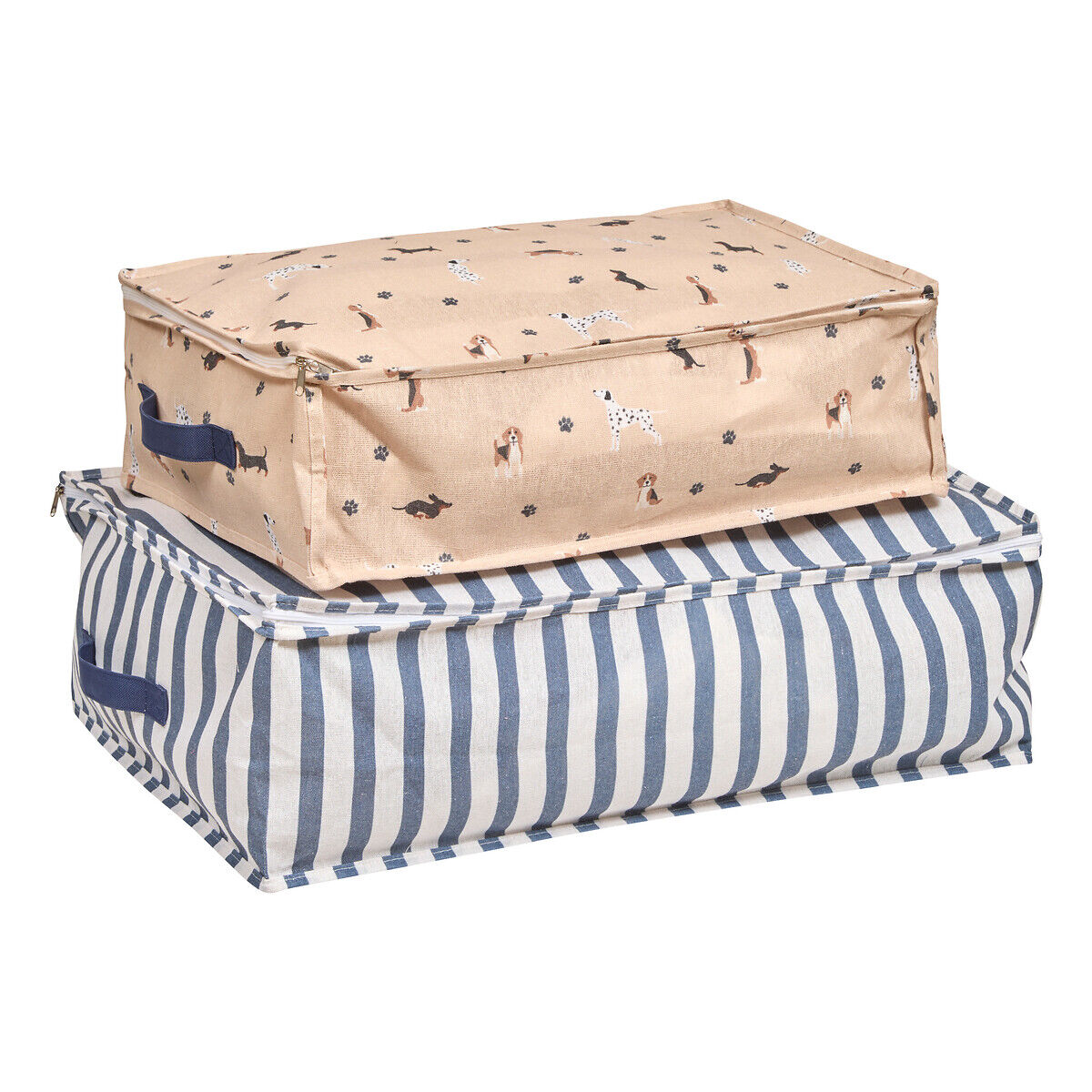 Conjunto de 2 caixas de arrumação com fecho, , large