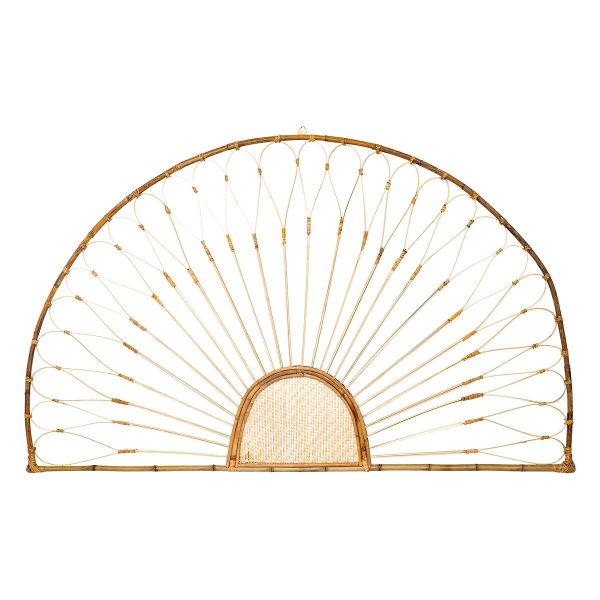 Cabeceira THE FLORAL bege em rattan e bambu, , large