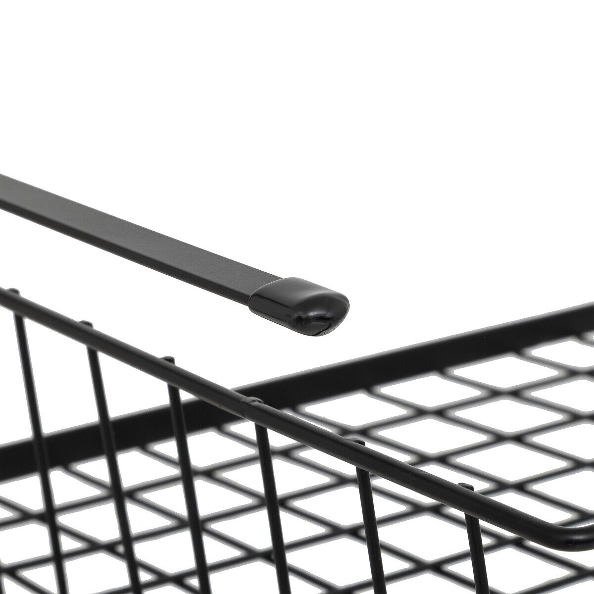 Hanging storage shelf black in metal, , large
