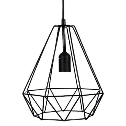 Candeeiro de teto preto em metal FIL, , large