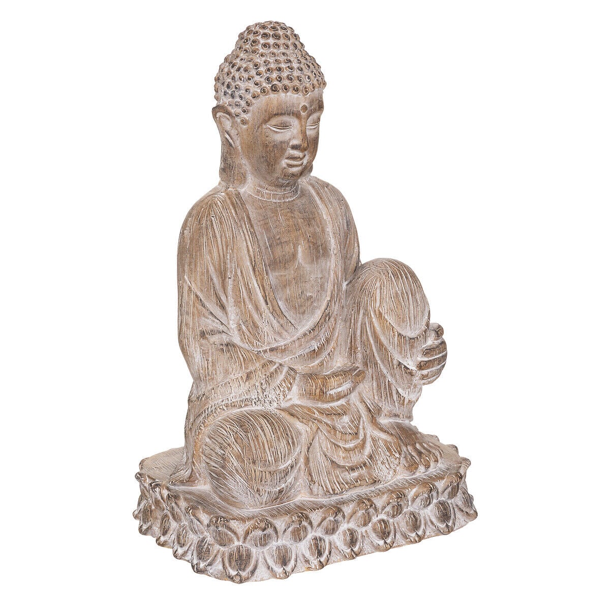 Estátua buda sentado 67cm, , large