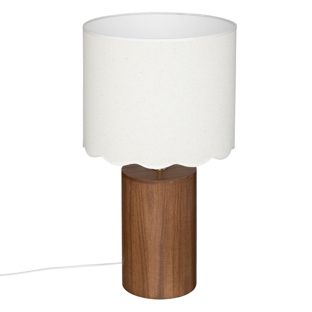 Candeeiro de mesa VANIA castanho em madeira 50cm, , large
