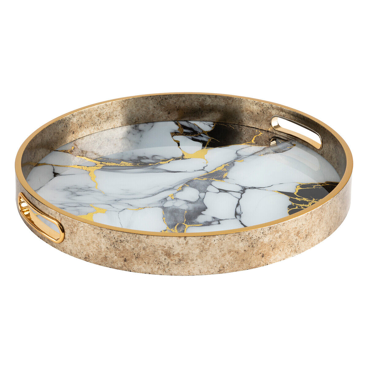 Tray INAYA marbled in resin, , large