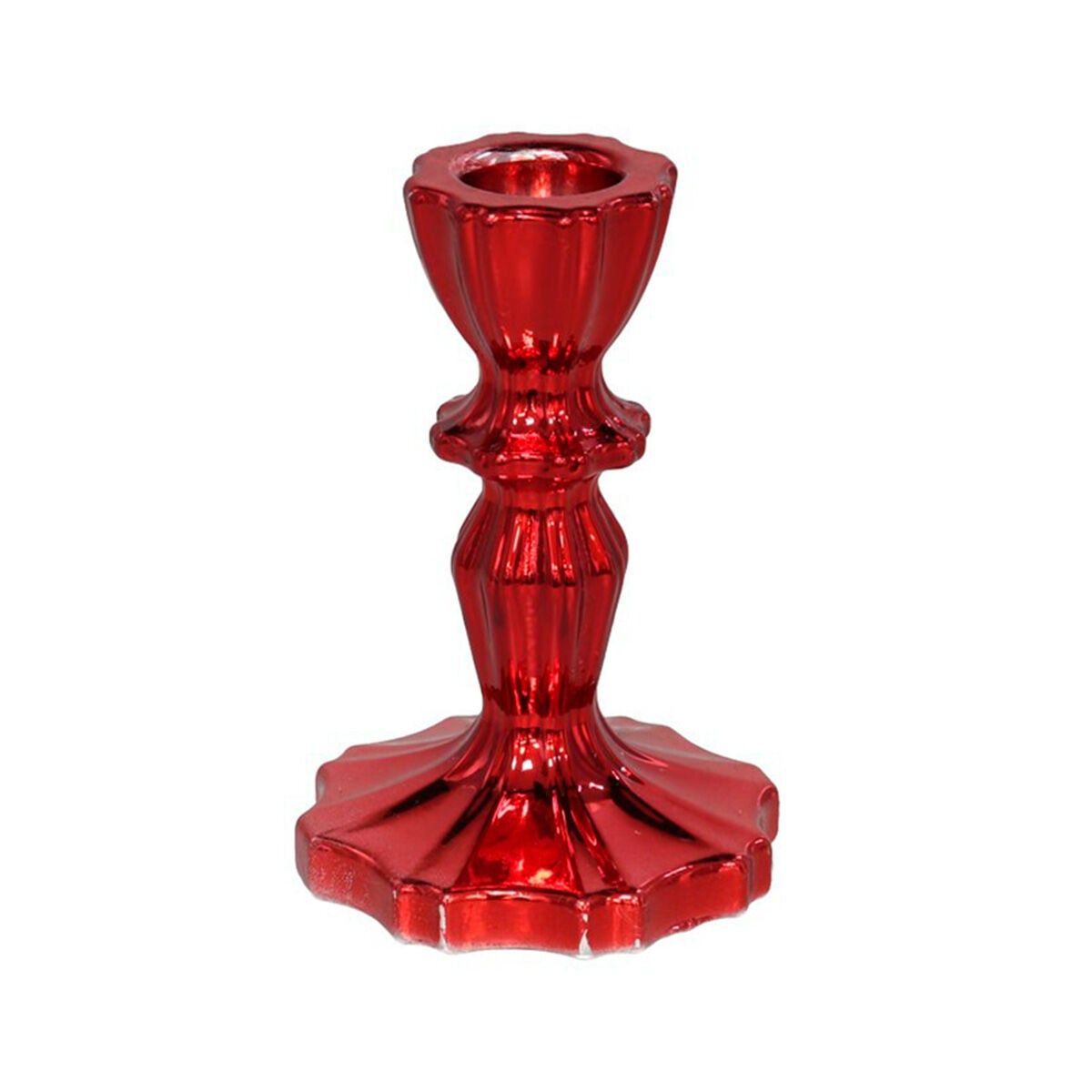 Candle holder metallic effect gold, , large