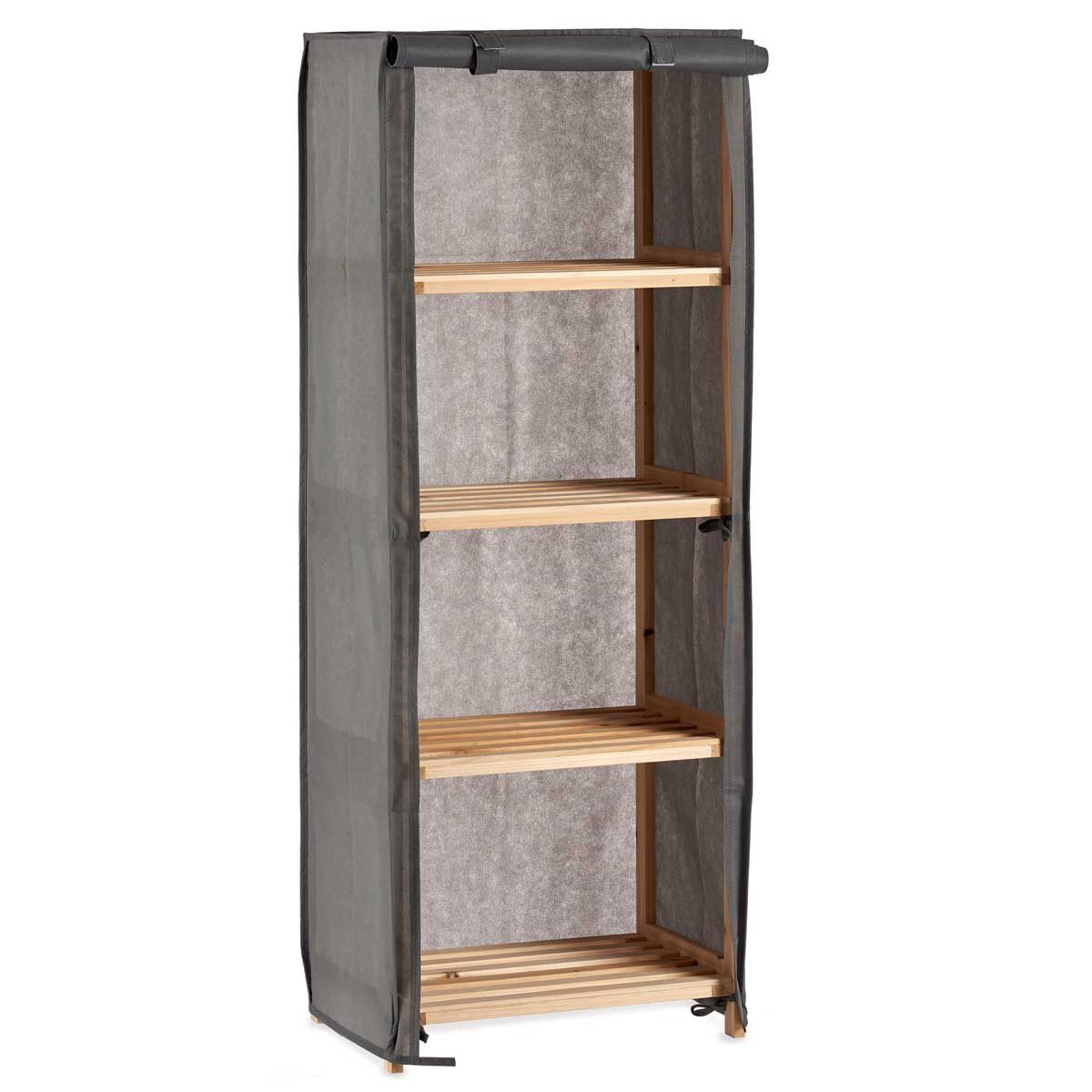 Armário de arrumação cinza em tecido 113cm, , large