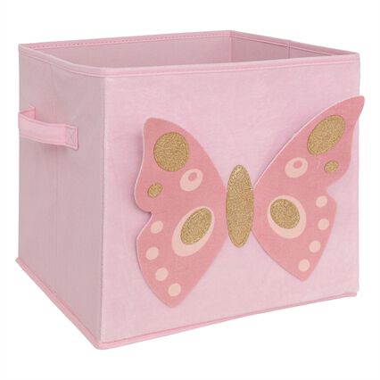 Caixa de arrumação FORET ENCHANTEE rosa 29cm, , large