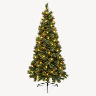 &Aacute;rbol de navidad GLINTWOOD verde con pi&ntilde;as 210cm