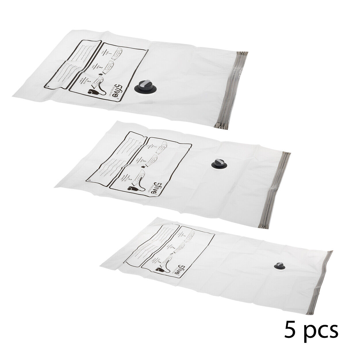 Conjunto de 5 sacos para arrumação vácuo, , large